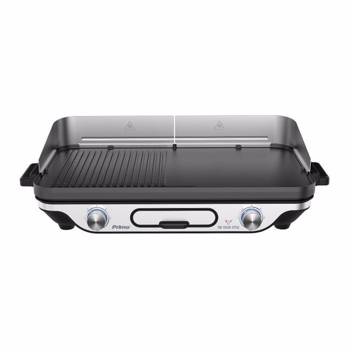 Primo PRBQ-40498 Epitrapezia Ilektriki Psistaria Leias kai Avlakotis Plakas 2400W Anoxeidoti me Ruthmizomeno Thermostati 41.8x37.3ek.